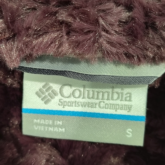 Columbia Women's Small Copper Crest Coat Faux Fur Lined Hooded Jacket Purple - Picture 6 of 9